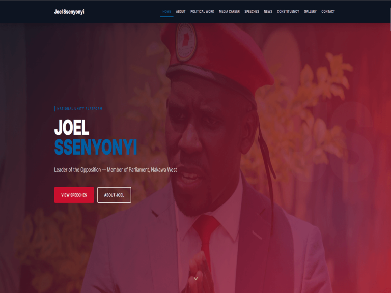 Joel Ssenyonyi – Leader of Opposition Website