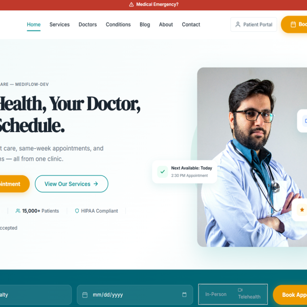 Mediflow - A Clinical Wordpress Theme