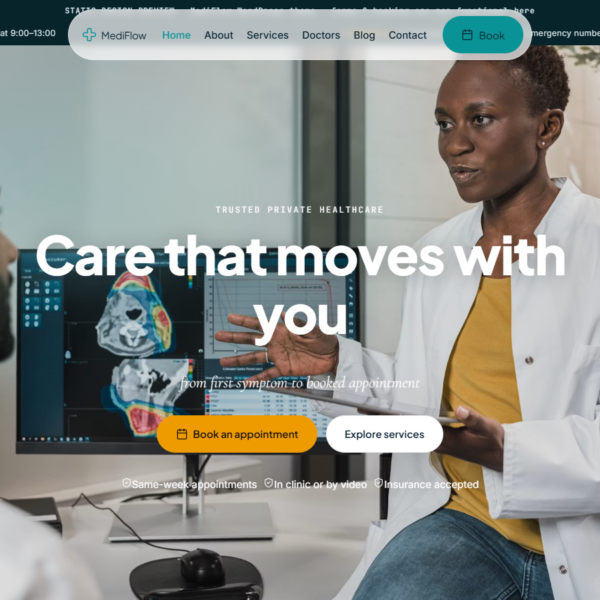 MediFlow - Medical Clinic & Doctors WordPress Theme
