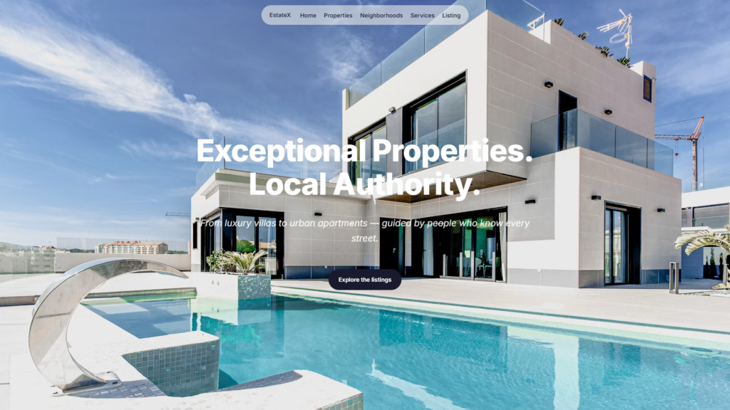 EstateX - Luxury Real Estate WordPress Theme