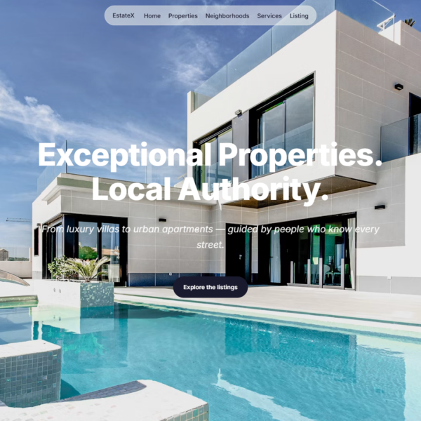 EstateX - Luxury Real Estate WordPress Theme