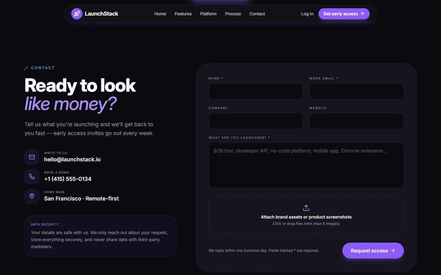 LaunchStack-Premium SaaS Launch Site Template (React + Tailwind + GSAP) - Image 7