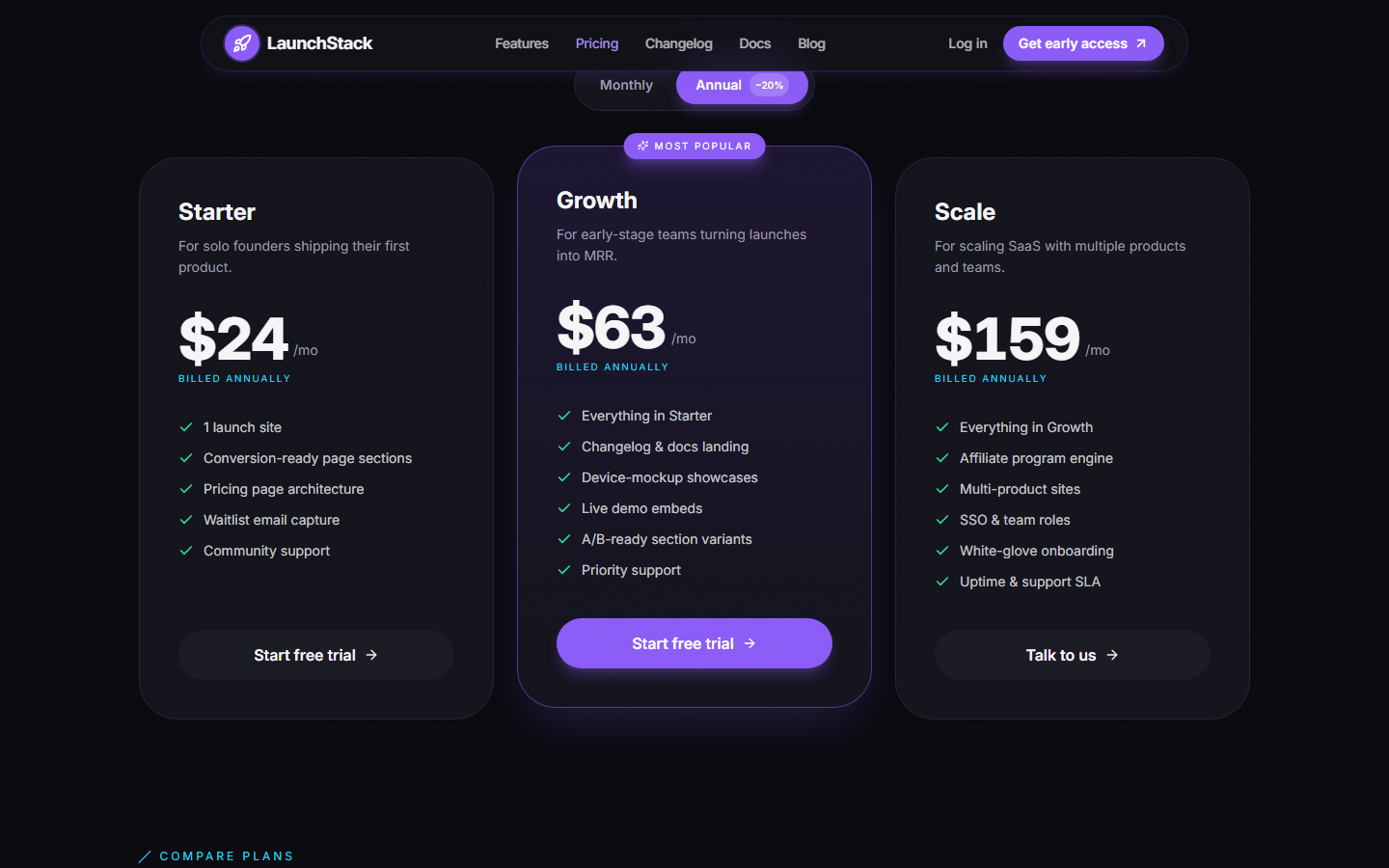 LaunchStack-Premium SaaS Launch Site Template (React + Tailwind + GSAP) - Image 6